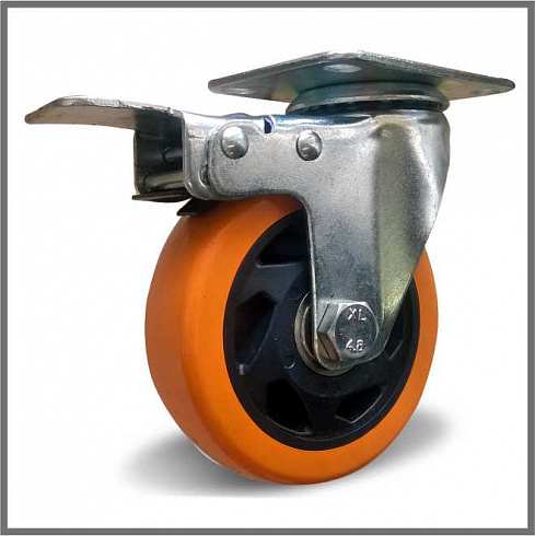 Промышленные колеса поворотные, неповоротные с тормозом для тележек 